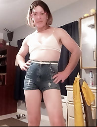 Tgirl strumpet is masturbating
